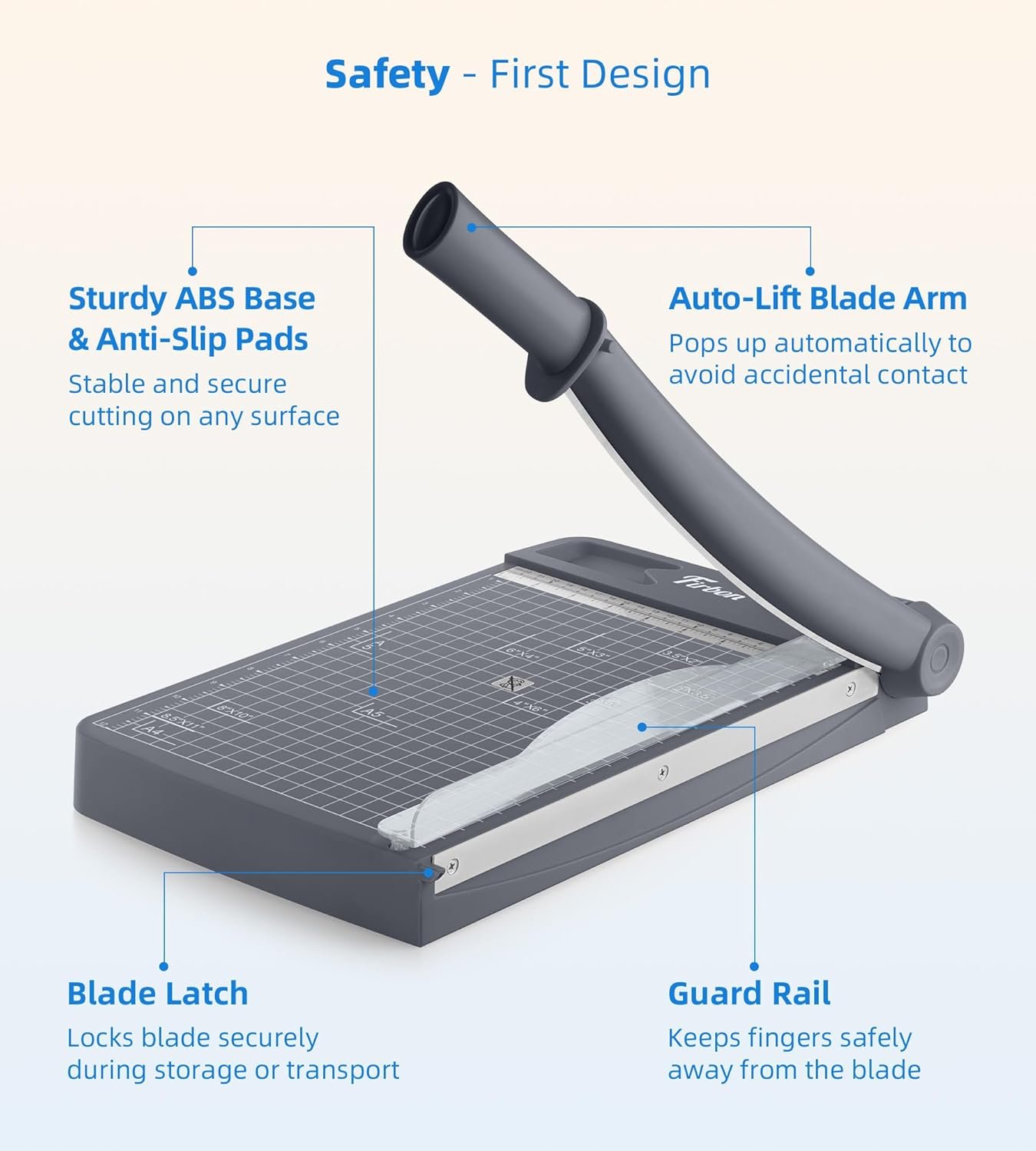 Firbon 12" Guillotine Paper Cutter - Image 2