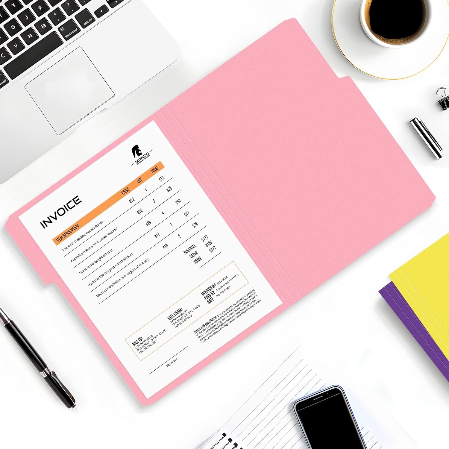 SUNEE File Folders, 30 Pack Manilla Folders 8.5 x 11 - Image 4