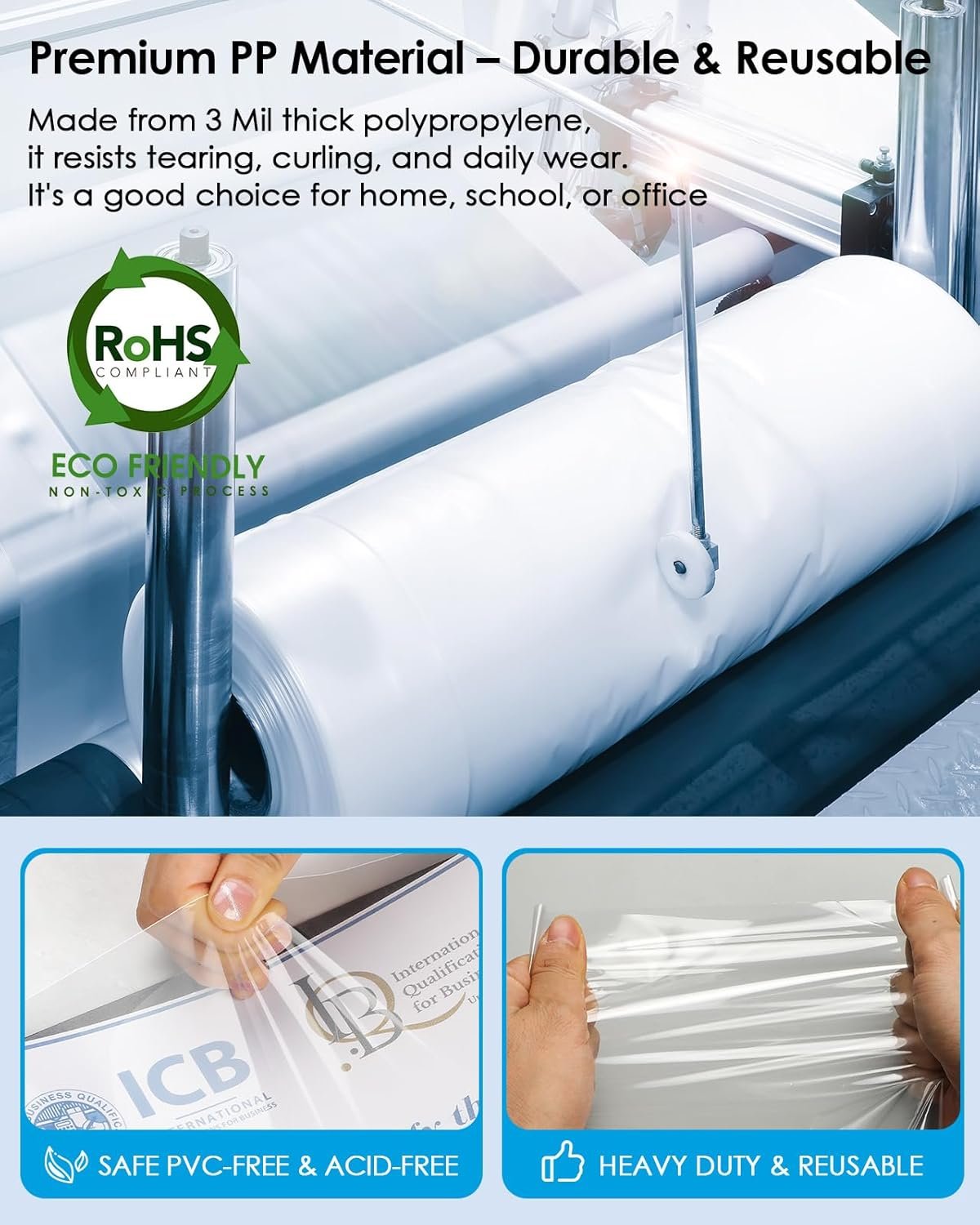 KTRIO Sheet Protectors 8.5 x 11 inch, Clear Page Protector for 3 Ring Binder - Image 3