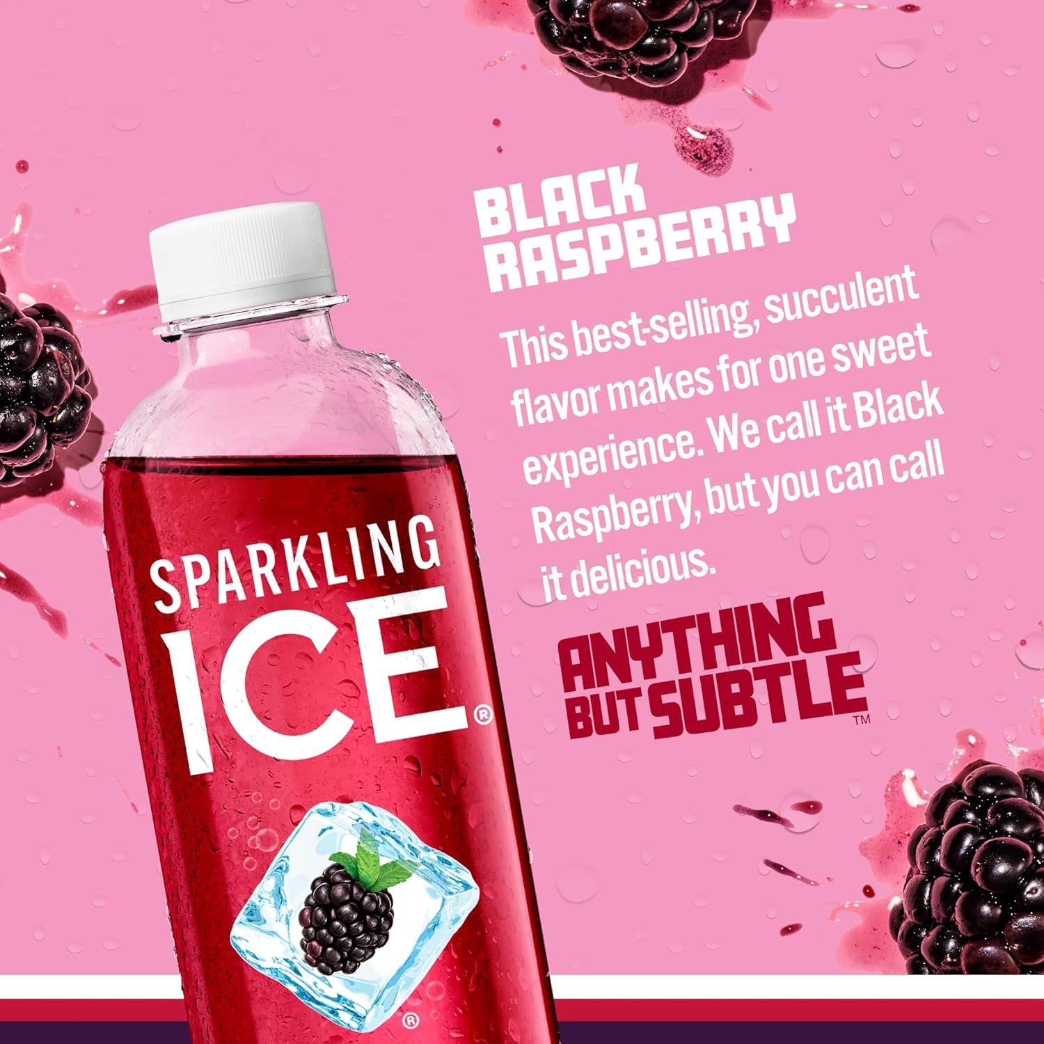 Sparkling Ice, Black Raspberry Sparkling Water, Zero Sugar Flavored Water - Image 5