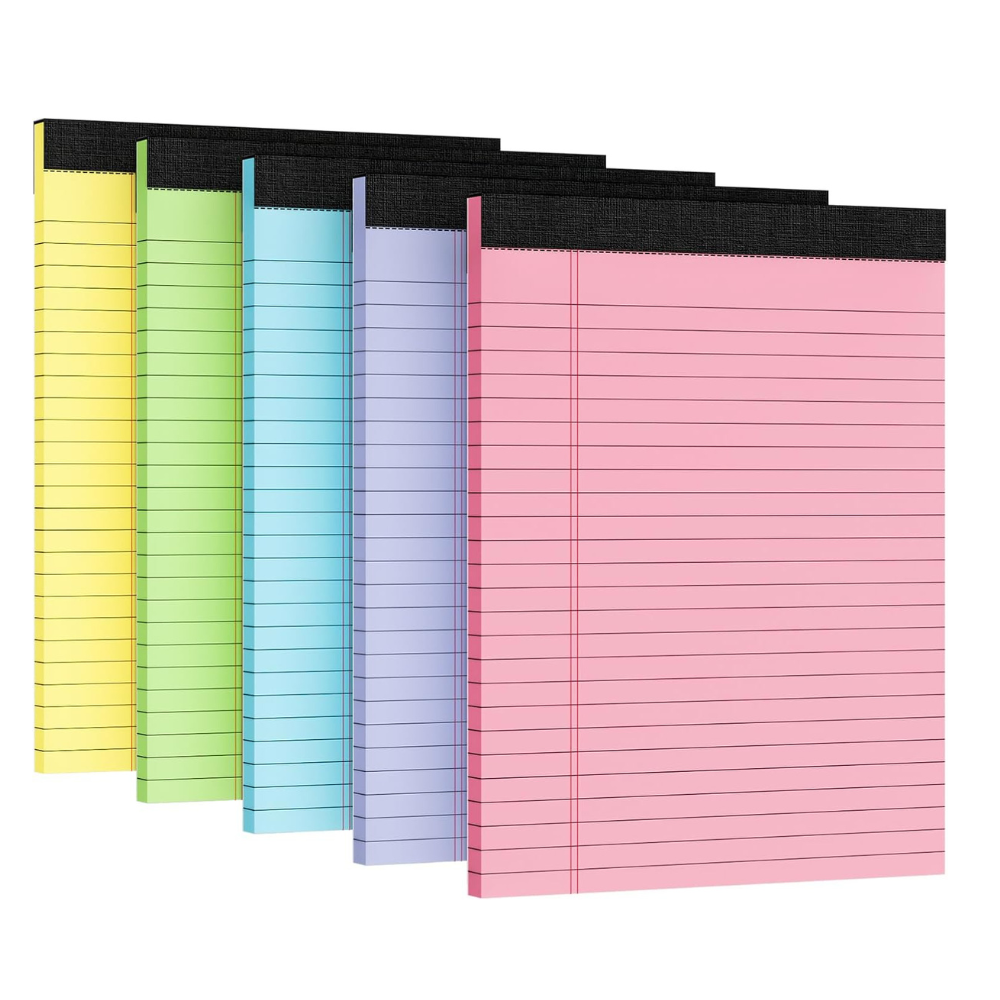 5pcs Legal Pads 8.5 x 11, Notepads 8.5 x 11 Inch
