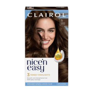 Clairol Nice'n Easy Permanent Hair Dye, 5 Medium Brown Hair Color