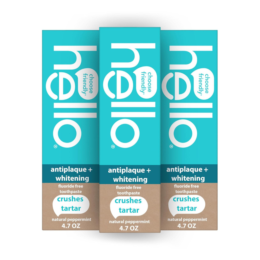 hello Antiplaque and Whitening Fluoride Free Toothpaste