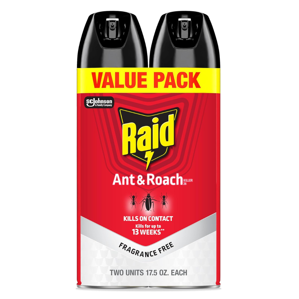 Raid Ant & Roach Killer 26, Fragrance Free Bug Killer for Home Use