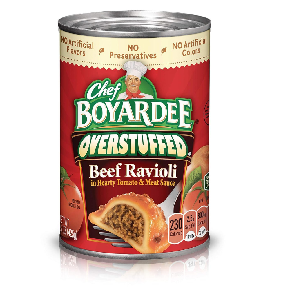 Chef Boyardee Overstuffed Beef Ravioli, 15 oz, 12 Pack