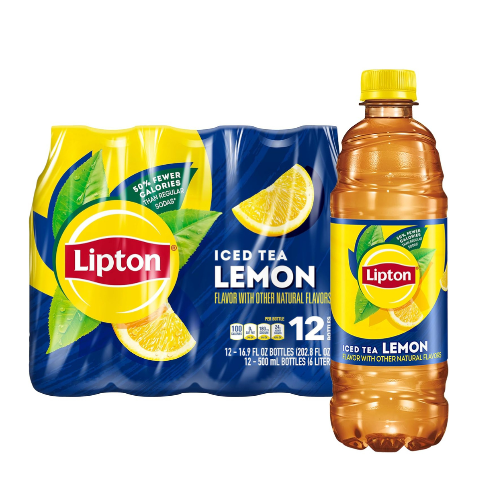 Lipton Iced Tea Lemon, 16.9 Fl Oz Bottles (Pack of 12)