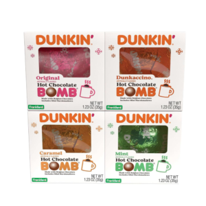 Dunkin' Hot Chocolate BOMB 4 Pack Assorted Flavors Bundle