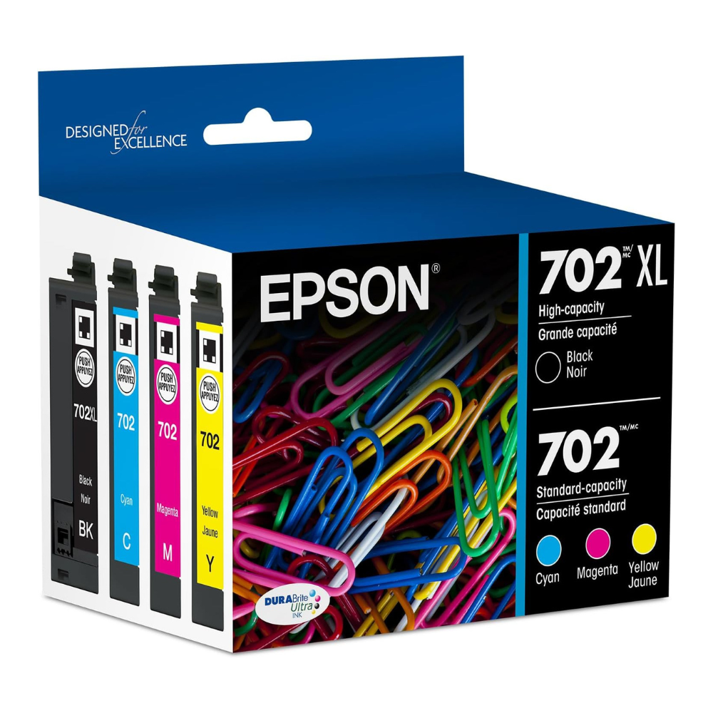 EPSON 702 DURABrite Ultra Ink High Capacity Black & Standard