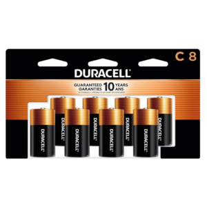 Duracell Coppertop C Batteries, 8 Count Pack