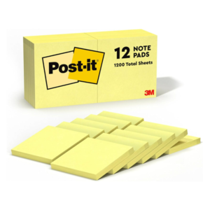 Post-it Notes 3x3 in, 12 Pads, America's #1 Favorite Sticky Notes