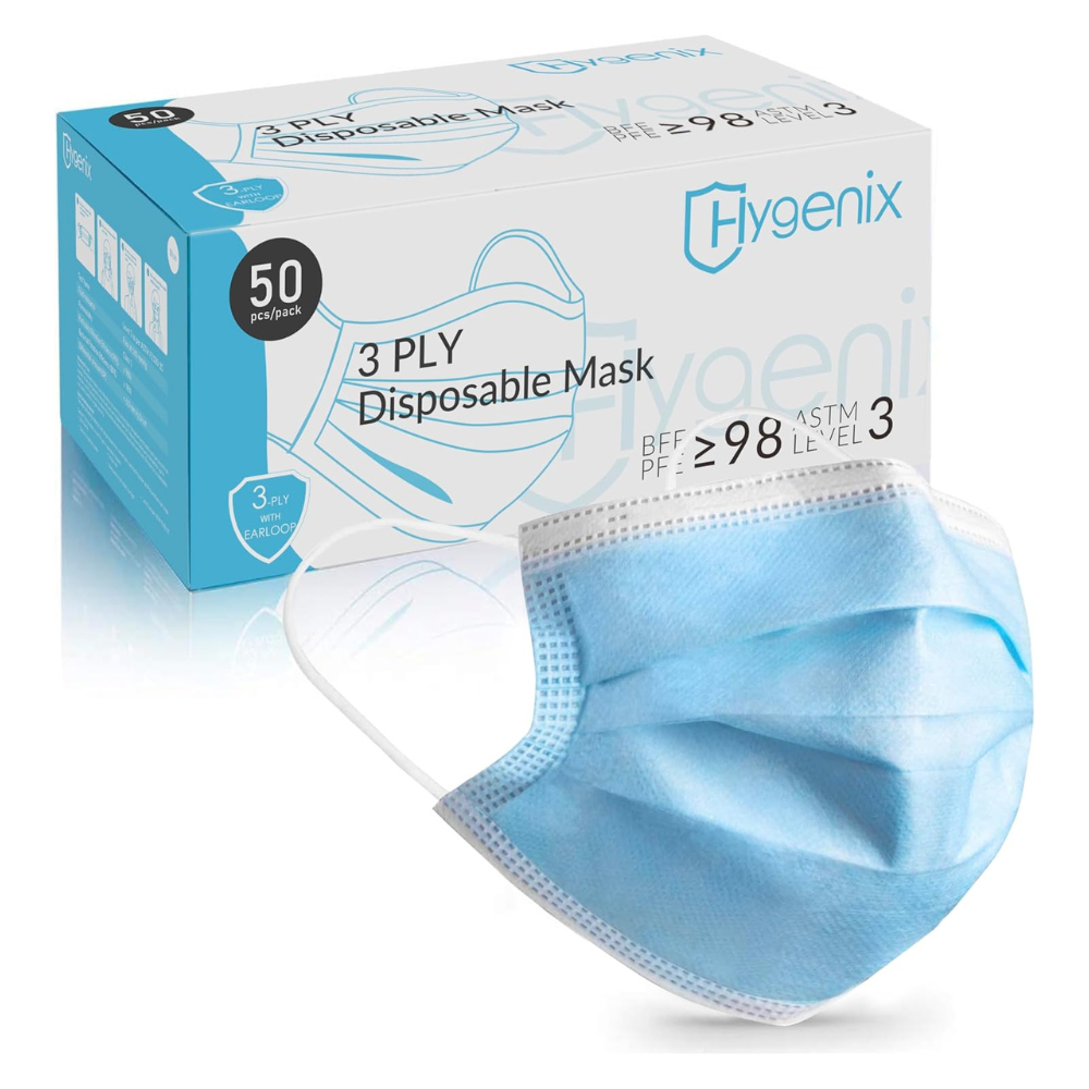 Hygenix Level 3 Procedure 3Ply Disposable Face Masks