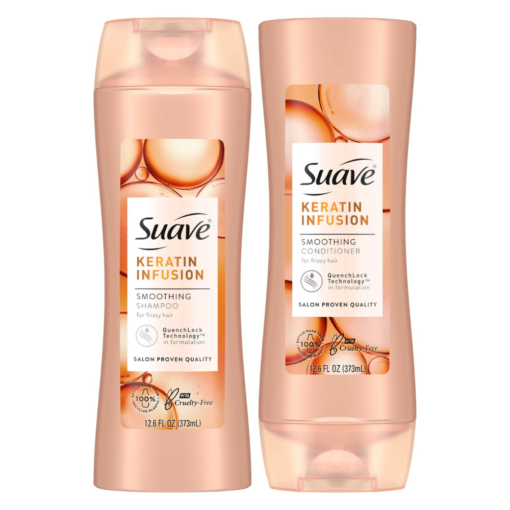 Suave Shampoo and Conditioner Set, Keratin Infusion, Smoothing