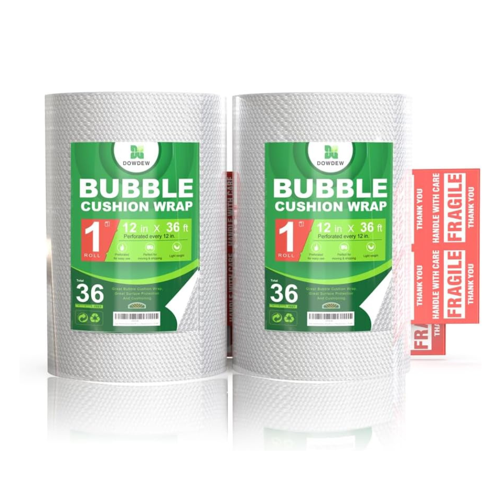 [72 Total Feet] Perforated Bubble Wrap Roll