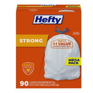 Hefty Strong 13 Gallon Trash Bags, Tall Kitchen Trash Bags