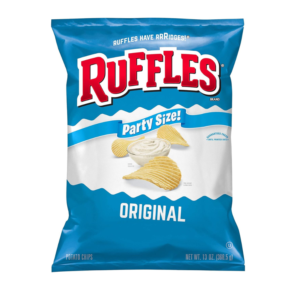 Ruffles Potato Chips, Original, 13oz Party Size Bag