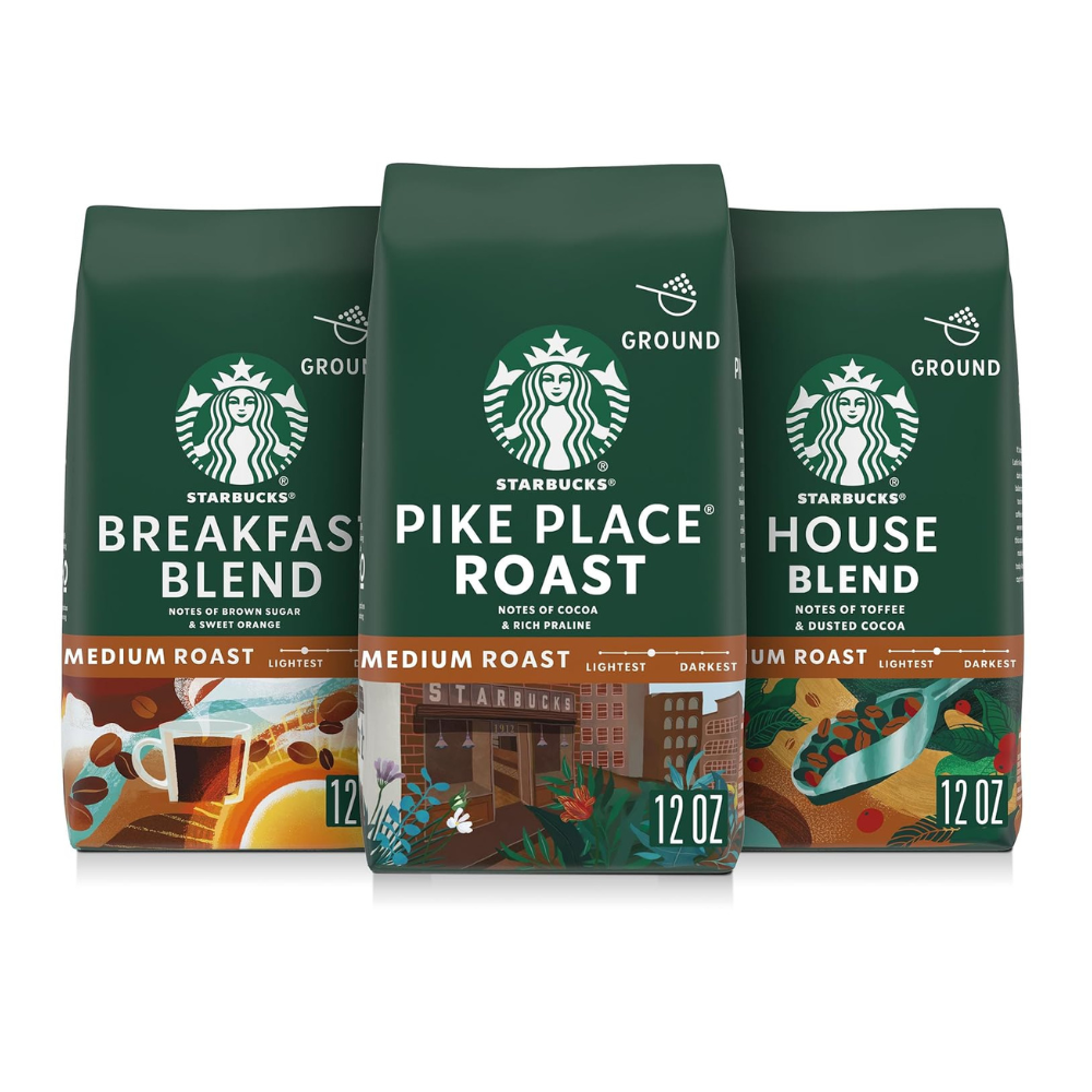 Starbucks Ground Coffee, Medium Roast Hot or Iced Coffee