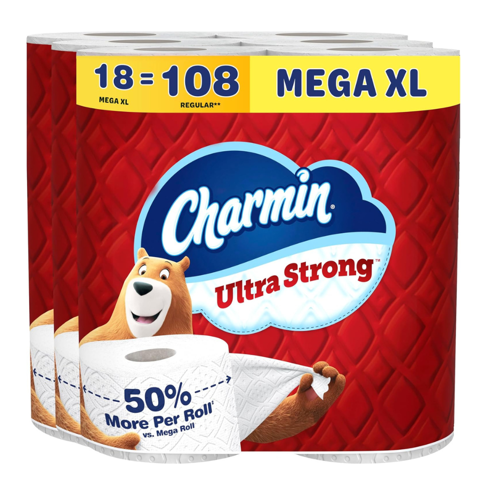 Charmin Ultra Strong Toilet Paper, 18 Mega XL Rolls