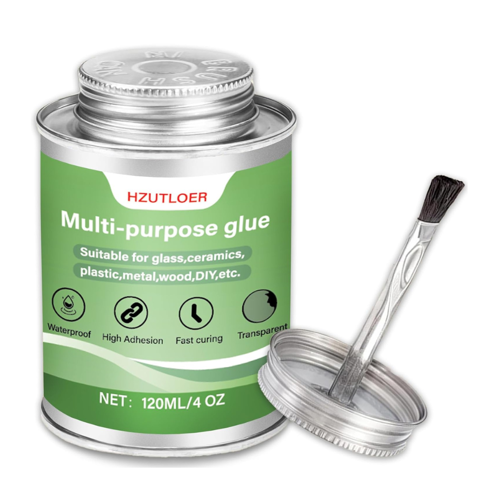 Multi-Purpose Super Glue | 4 oz High Strength Clear Adhesive with Brush