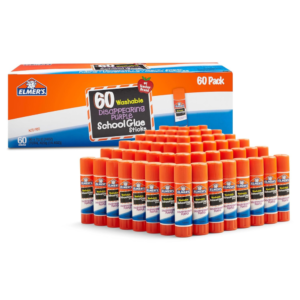 Elmer's Disappearing Purple School Glue Sticks, Washable