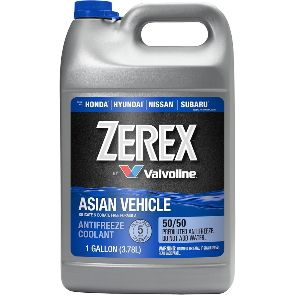 Zerex Asian Vehicle Blue Silicate and Borate Free 50/50 Prediluted Ready-to-Use Antifreeze/Coolant 1 GA