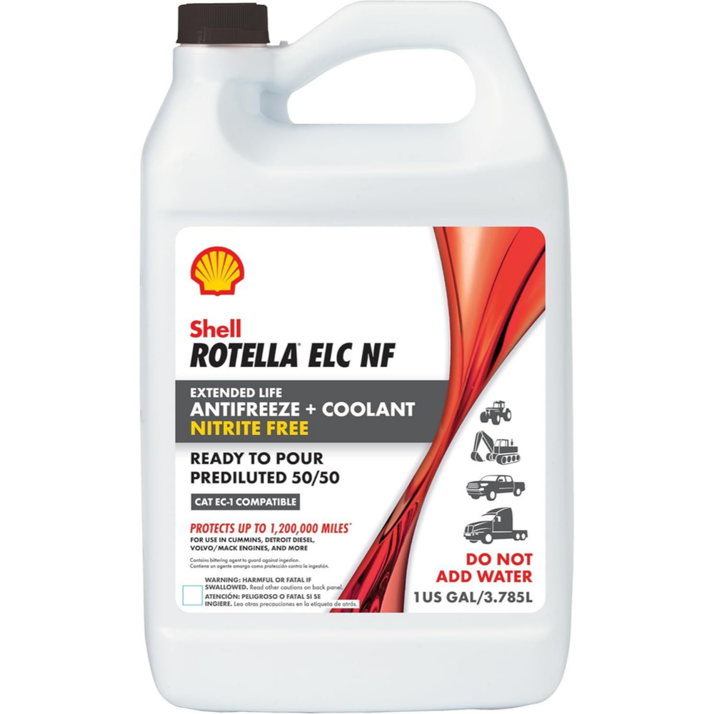 Shell Rotella Nitrite-Free Extended Life ELC Anti-Freeze + Coolant, Pre-Diluted 50/50, 1 Gallon