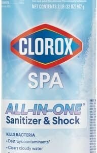 Clorox® Pool&Spa™ Spa Water All-in-One Sanitizer & Shock, Destroys Contaminants, Clears Cloudy Water, 2LB (Pack of 1)