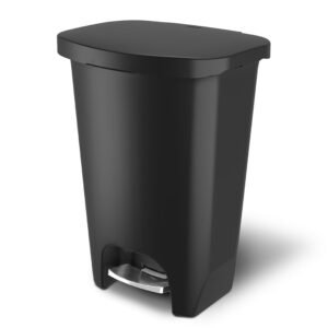 Glad Premium 13 Gallon Trash Can with Clorox Odor Protection, Black