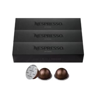 Nespresso Capsules Vertuo, Intenso, Dark Roast Coffee, 30-Ct Coffee Pods, Brews 7.8oz