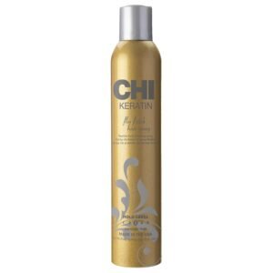 CHI Keratin Flex Finish Hair Spray, Lightweight, Long‑Lasting Hold & Smooth Styling, Controls Frizz, Flyaways & Seals Out Humidity, Professional Hair Finish Spray, Unscented, 10 Oz
