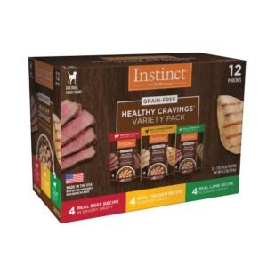 Instinct Healthy Cravings Grain Free Recipe Variety Pack Natural Wet Dog Food Topper by Nature's Variety - 3 oz | Pack of 12