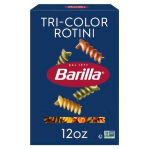 Tri-Color Rotini Pasta, 12 oz. Box - Non-GMO