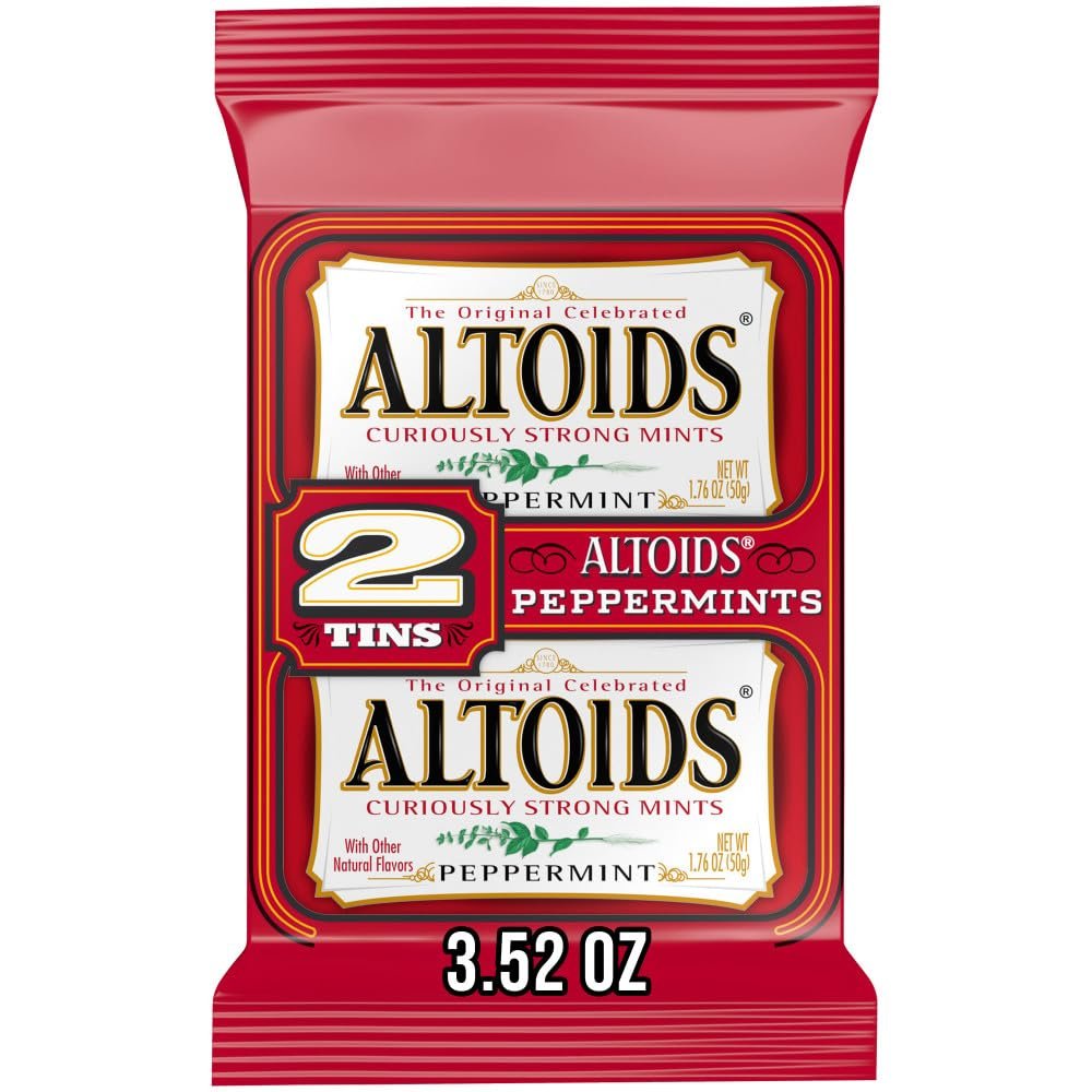 ALTOIDS Peppermint Breath Mint Tins, 3.52 Oz, Pack of 2