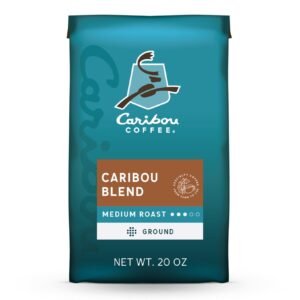 Caribou Coffee, Medium Roast Ground Coffee, 100% Arabica Coffee - Caribou Blend 20 oz Bag