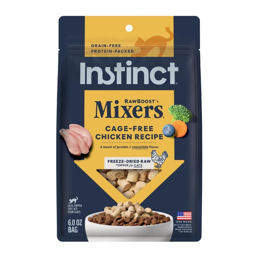 Instinct Raw Boost Mixers Freeze Dried Raw Cat Food Topper, Grain Free Cat Food Topper () - 6 Ounce | Pack of 1
