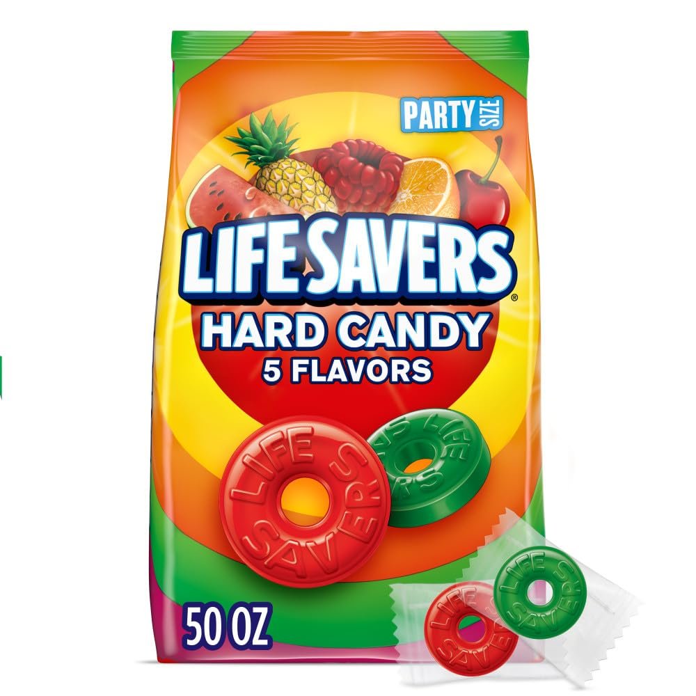5 Flavors Hard Candy, Party Size, 50 oz Bag
