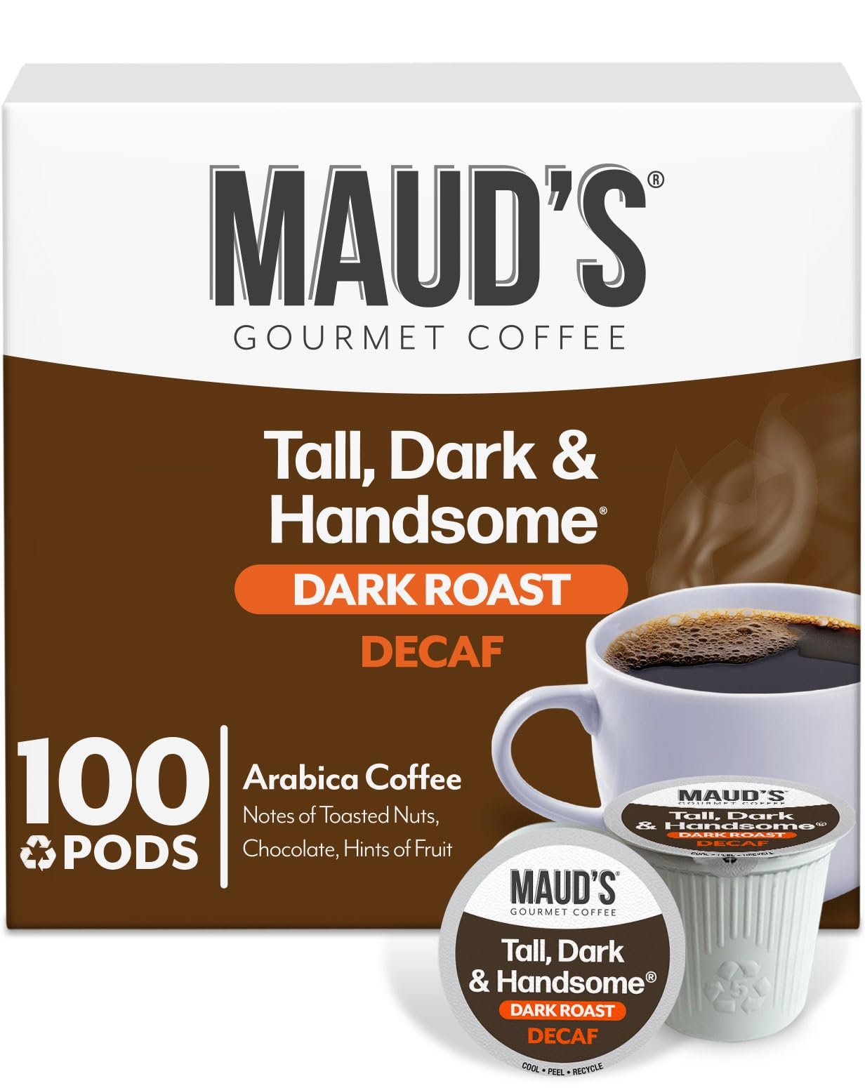 Maud's Decaf Dark Roast Coffee Pods, 100 ct