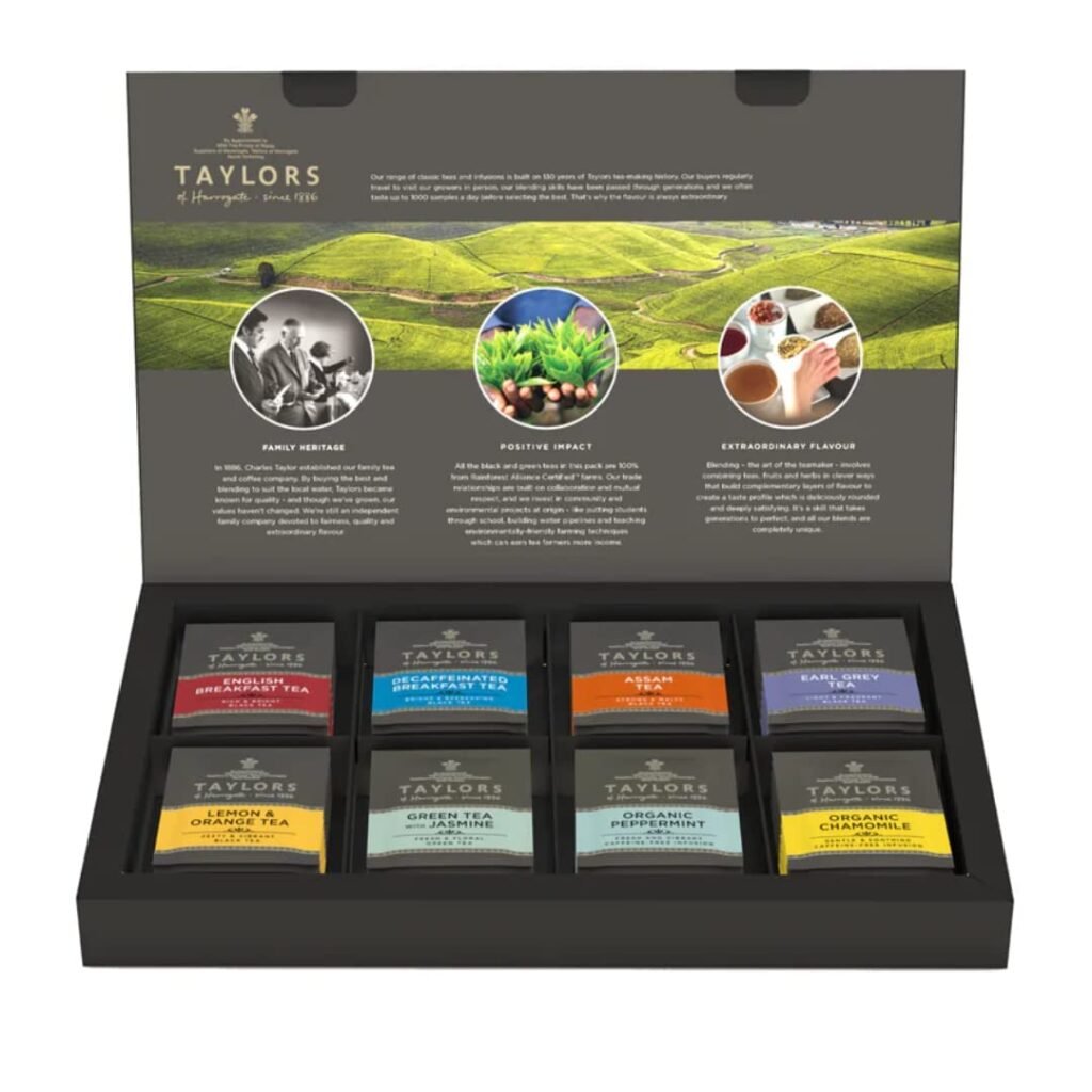 Taylors of Harrogate Assorted Specialty Teas Sampler, Individually Wrapped Bags, 48 Ct, Pack of 1