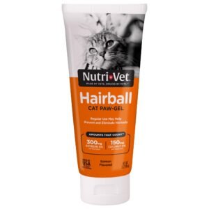 Nutri-Vet Hairball Paw Gel Cat Hairball Remedy Kitten Supplies Hair Ball Relief Fur Ball Remedy Soybean - 3 oz