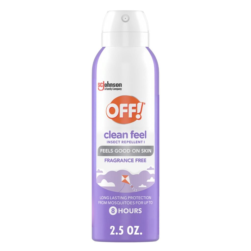 OFF! Clean Feel Travel Size Insect Repellent Aerosol with 20% Picaridin - Bug Spray for