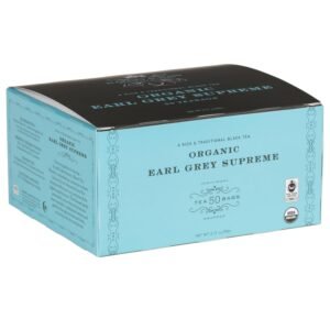 Harney & Sons Organic Earl Grey Supreme, Box of 50 Organic Earl Grey Tea Bags with Black Tea & Bergamot Oil, Individually