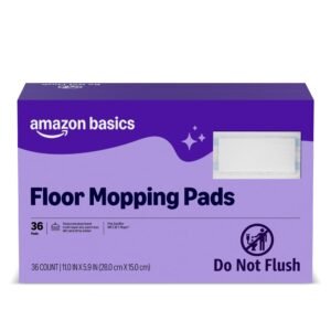 Amazon Basics Floor Cleaning Wet Mopping Pads, 36 Count