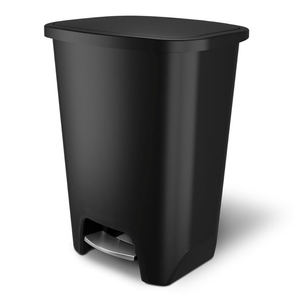 Glad Premium 20 Gallon Trash Can with Clorox Odor Protection, Black