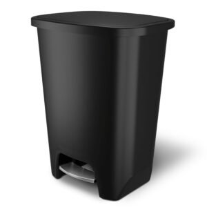 Glad Premium 20 Gallon Trash Can with Clorox Odor Protection, Black