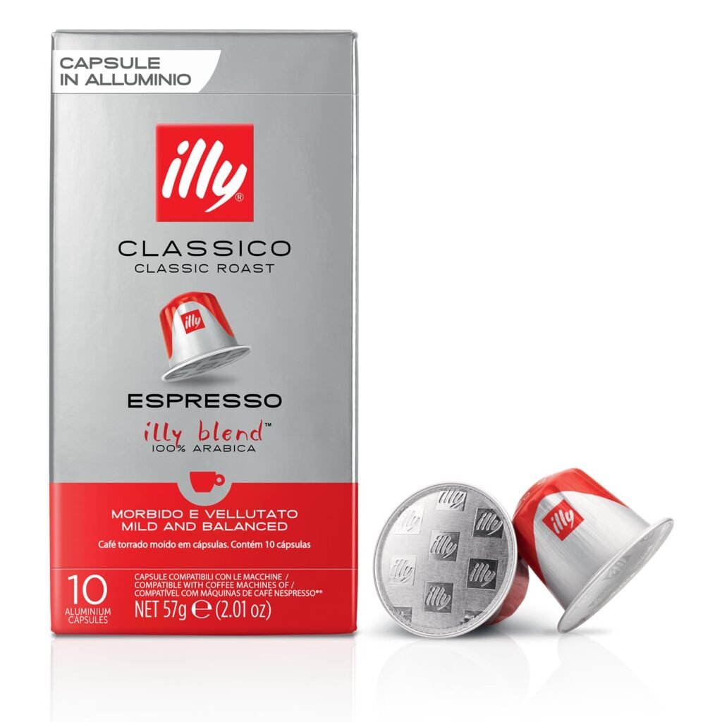 Espresso Compatible Capsules - Single-Serve Coffee Capsules & Pods - Classico Roast - Notes Of Caramel, Orange Blossom &