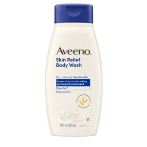 Aveeno Skin Relief Body Wash with Triple Oat Complex, Fragrance-Free, Gentle Daily Body Wash for Sensitive Skin Leaves Itchy, Dry Skin Feeling Soothed & Moisturized 18 Fl Oz