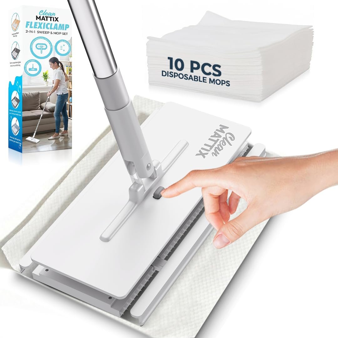 FlexiClamp Sweep & Mop Kit - Compatible with Swiffer Pads
