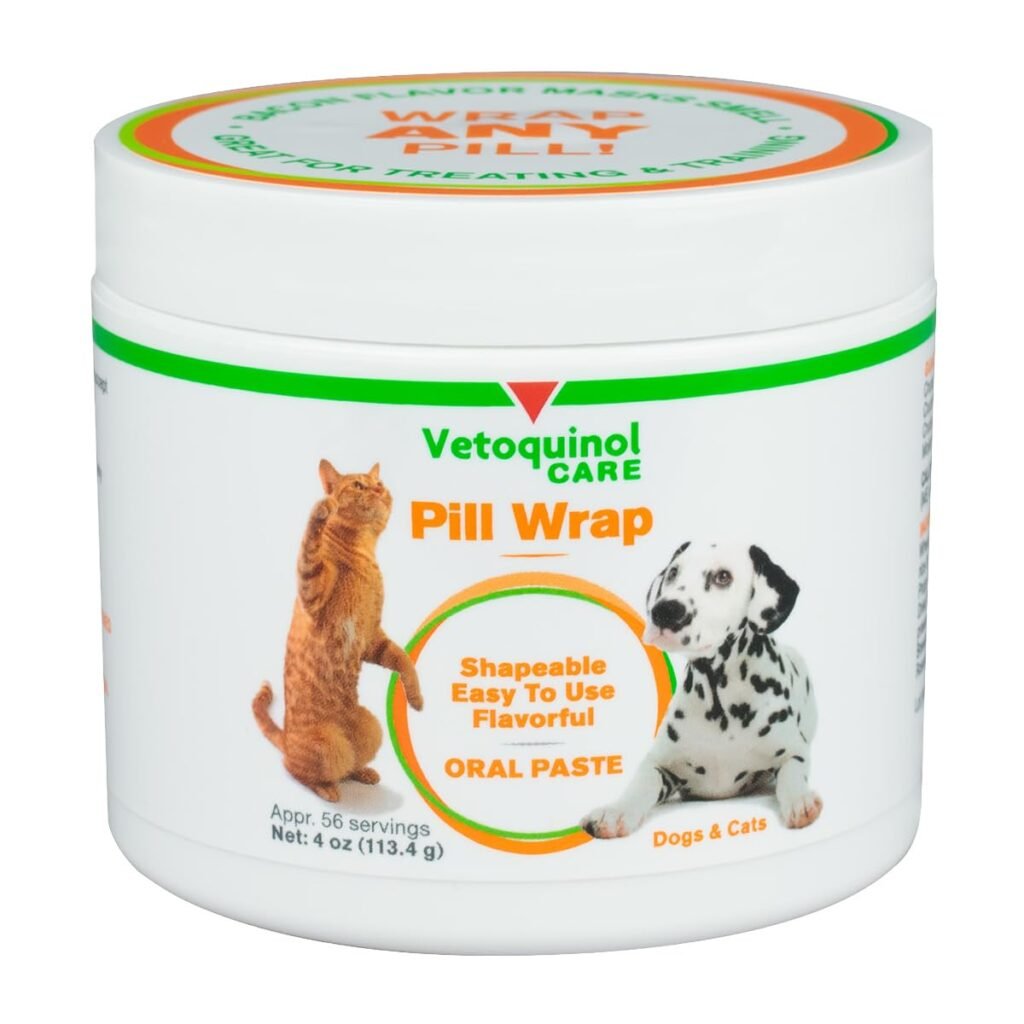 Vetoquinol Pill Wrap Treats & Cats 56 servings Hides Any Size Shaped Pill Moist Flavorful & - 4oz