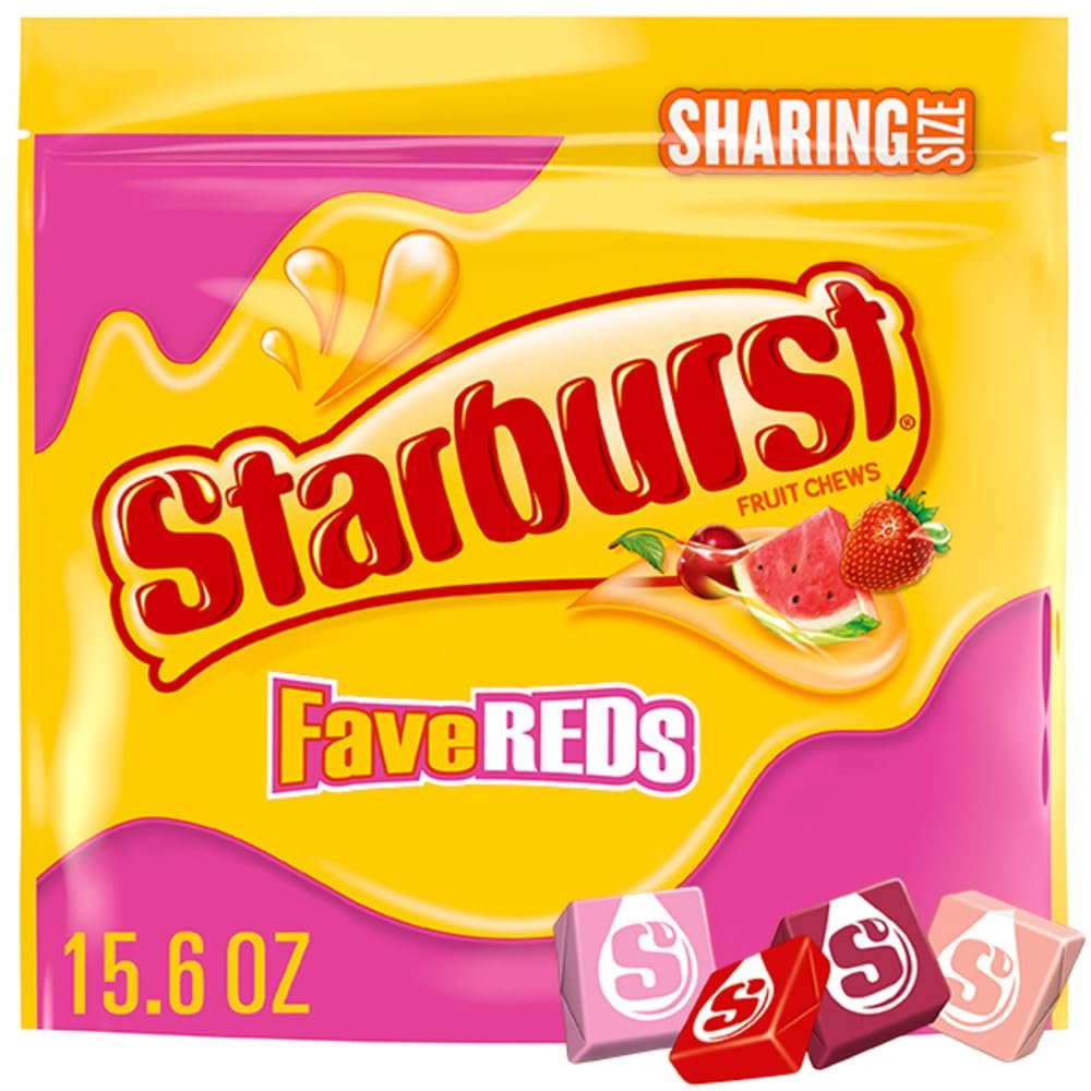 FaveREDS Fruit Chews Candy, Chewy Candy, 15.6 oz Sharing Size Bag