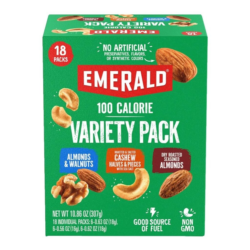 Emerald Nuts Mixed Nuts Variety Pack 18ct, 1-Pack, 100-Calorie Individual Packs