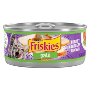 Friskies Purina Friskies Wet Cat Food Pate Turkey and Giblets Dinner - () Cans - 5.5 oz | Pack of 24